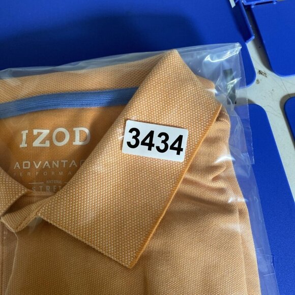 IZOD Advantage Performance Polo Shirt Mens Large Orange Natural Stretch Golf - Picture 10 of 10